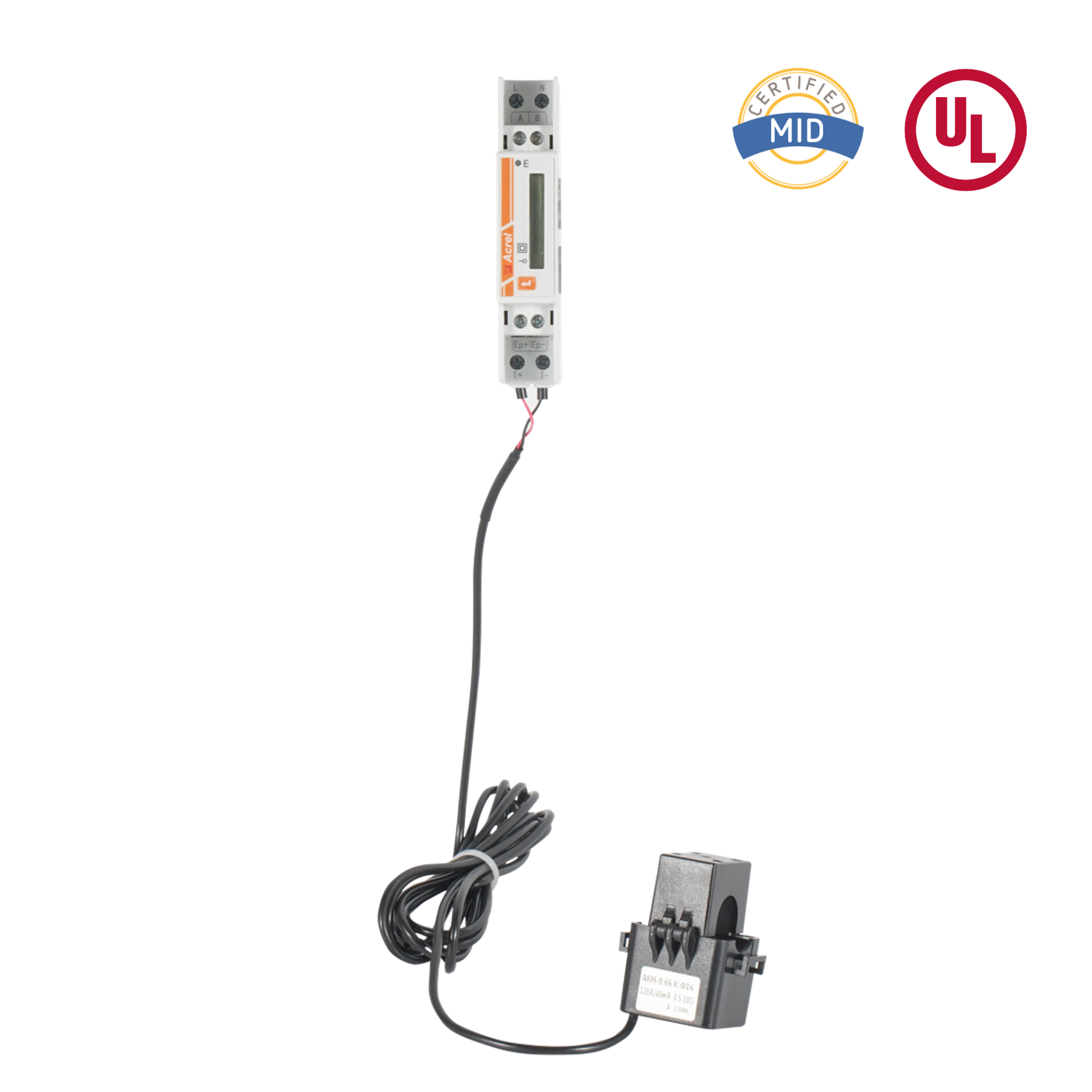UL-sertifioitu yksivaiheinen AC-energiamittari jaettu ytimen CT